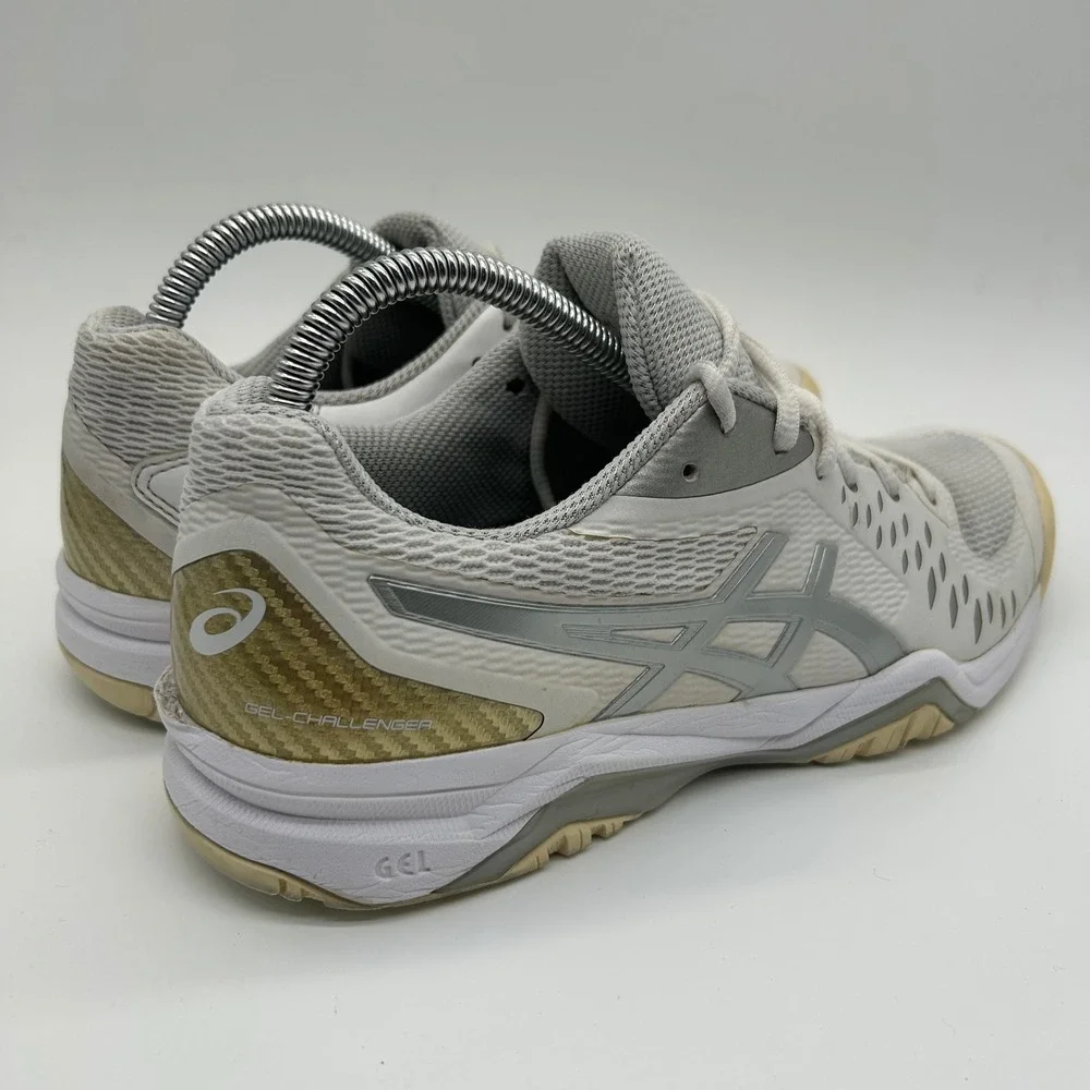 Asics Gel-Challenger 12 Women 8.5 White Silver Tennis Sneakers 1042A041 Athletic